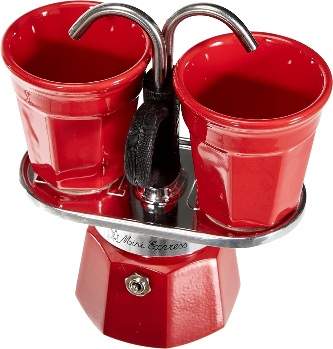 Bialetti Set Mini 2 Cup Red + 2 Bicchierini